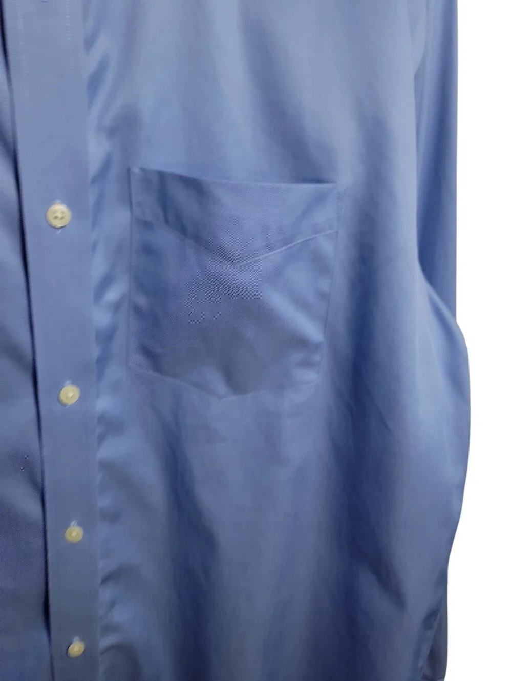 Banana Republic men's blue button down dress shirt size large neck 16-16 1/2 in